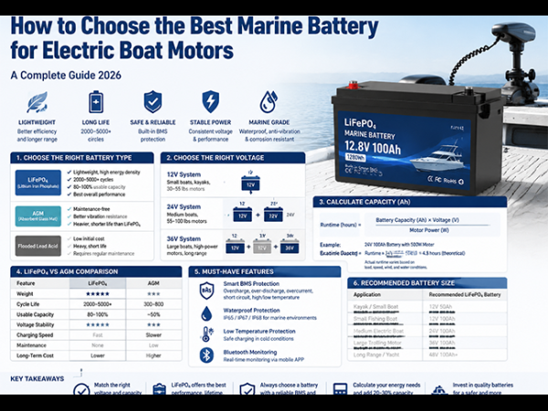 How to Select a Marine Battery for Electric Boat Motors: Complete Guide 2026